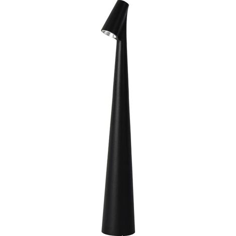 Lampada da scrivania a LED portatile con controllo touch, 33,5 cm (13,2 pollici), ricaricabile con tre livelli di luminosità, nera.
