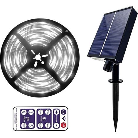 Barre Lumineuse Solaire Extérieure - 8 Modes - Pour Jardin Terrasse Cour - 5 M - 1 Pièce