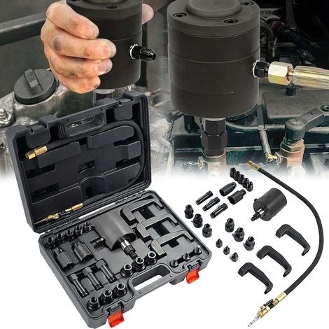 Ausziehwerkzeug, 24-teiliger pneumatischer Diesel-Injektor-Auszieher, pneumatisches Injektor-Ausbauwerkzeug, arbeitssparender Diesel-Injektor-Auszieher für Dieselmotoren mit Adaptern