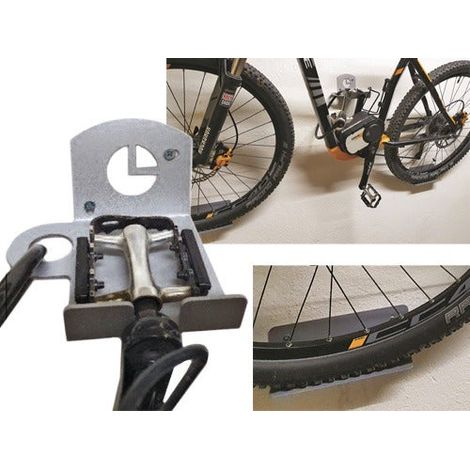 Gancio a parete antifurto per bici con supporto