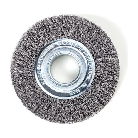 Lessmann Rundbürste, Durchmesser: 150 x 25 mm, Rohr: 50 mm, Stahldraht, gewellt