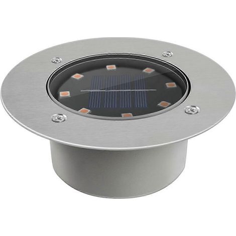 Lampes solaires de sol extérieures étanches à LED pour jardin, allée et marches, blanc chaud, L (1/4)