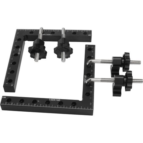 Équerre de serrage 90° pour assemblage bois, carré de positionnement en alliage d'aluminium, fixation pour meuble et menuiserie (1/5)