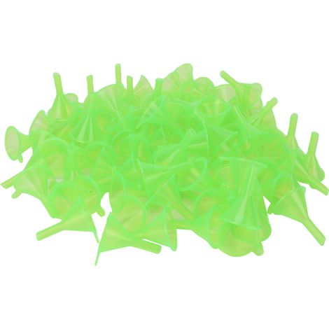 100Pcs Mini Entonnoir de Séparation Plastique pour Parfums, Toners et Cosmétiques Vert (1/5)