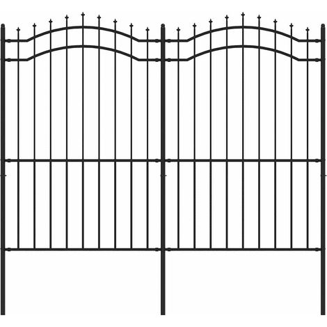 Maison Exclusive - Gartenzaun Woerden mit Speerspitze Schwarz 240