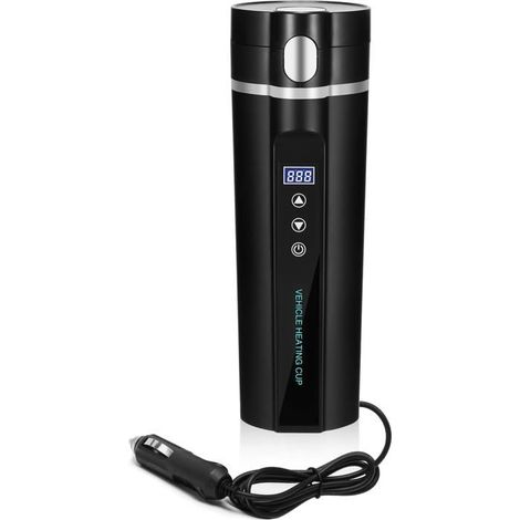Tasse Chauffante Voiture 450mL-12V/24V,Température Réglable 75-100W,Camion/Taxi,Rapide (1/4)