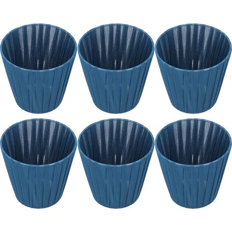 Ej.Life 6PCS Lampenschirm Chandelie Moderner Einfacher Lampenschirm Stofflampenschirm für Kristall-Clip-On-Kronleuchter-Wandlampe, Blau, Gute Lichtdurchlässigkeit (1/4)