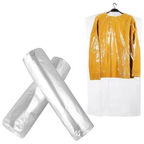 Housse Vêtement, 100 Pièces 60 cm x 100 cm sacs de Nettoyage à sec Vêtement Vêtements Housse de Protection Jetable Anti-poussière sac de Costume (1/4)