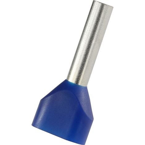 Embout de câblage RS PRO, 2 x 2.5mm², Bleu, longueur 13mm, 2 entrées