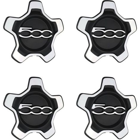 Lot de 4 Enjoliveurs de Roue Anti-Poussière Compatible Piaggio 500X 2016-2022 Argent (1/4)
