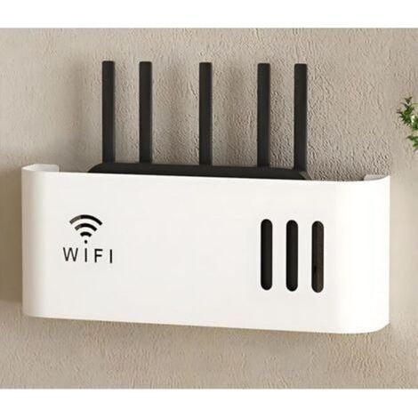 Organizador de router de pared, soporte para caja de internet, perfecto para organizar tu caja y todos los cables. (1/5)