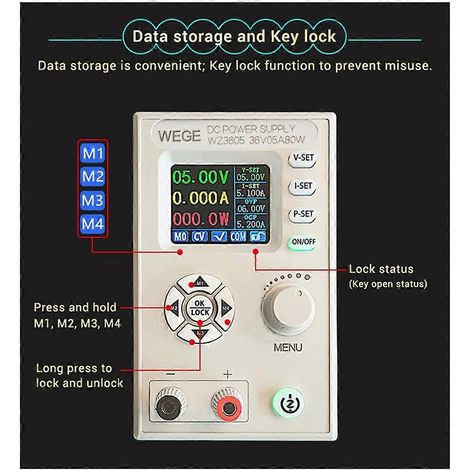 WZ3605 Rückflussverhinderndes, einstellbares digitales Gleichstromnetzteil 36V A--