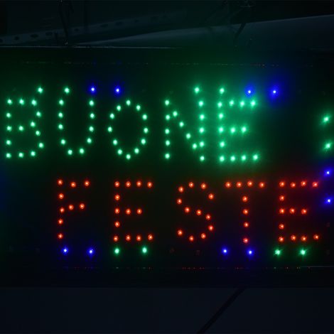 Insegna luminosa natalizia 155led da decorazioni per natale addobbi ornamenti casa negozi vetrine (1/4)