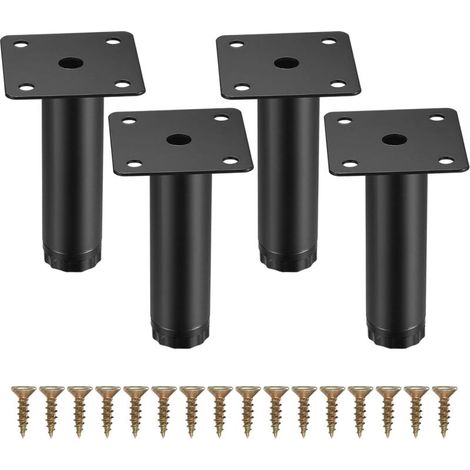 piedini per mobili, 8 cm/3,15 pollici, piedini di supporto regolabili in metallo per mobili/tavoli/sedie/scrivanie/cucine/armadi/divani
