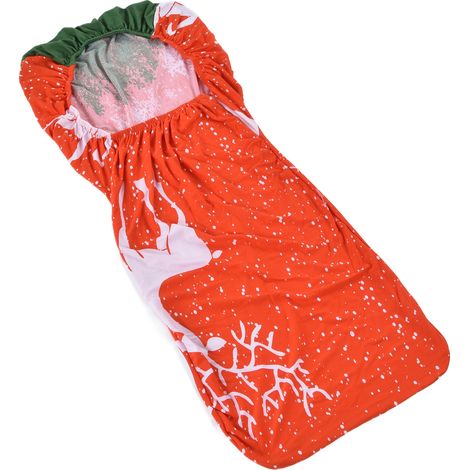 Housse de chaise de Noël en fibre de polyuréthane extensible et anti-pliage, idéale pour les fêtes de fin d'année à la maison. Motif faon. (1/5)