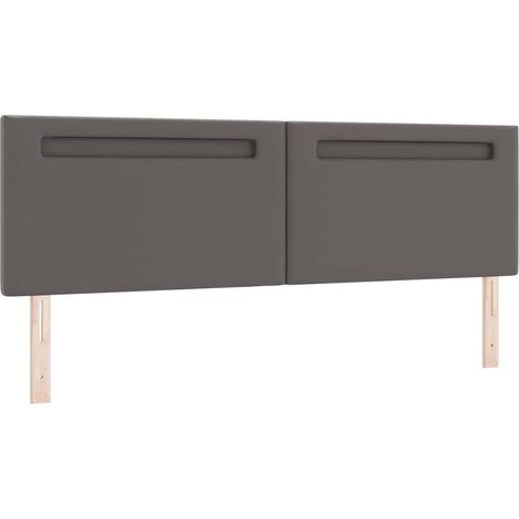 Tête de lit，Panneau décoratif avec des lumières à LED Gris 180 cm PVC CFW7886924 (1/5)