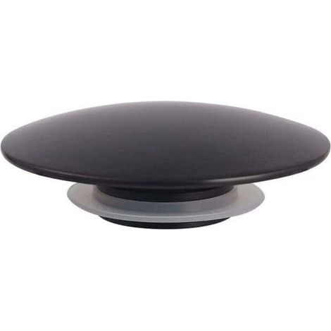 Bonde à clic clic-clac - Noir mat - Pour lavabo de salle de bain ou cuisine - 66 mm (1/4)