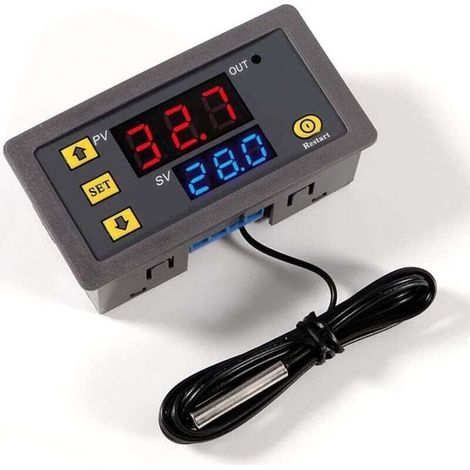 GDHZS- 1 Pièce W3230 AC 110V-220V Régulateur de température numérique, Interrupteur de Commande de Thermostat à Affichage numérique 20A avec sonde de capteurs NTC 10K (1/4)