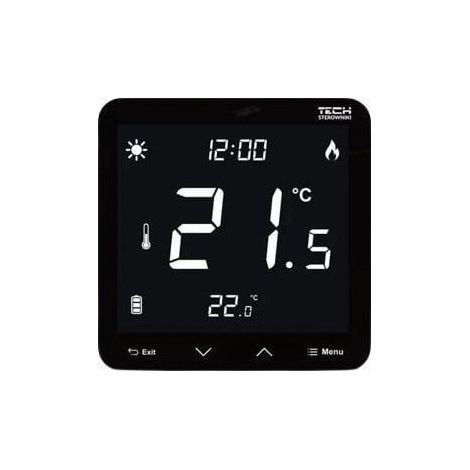 Tech R-10s Plus Thermostat Schwarz für effiziente Heizung