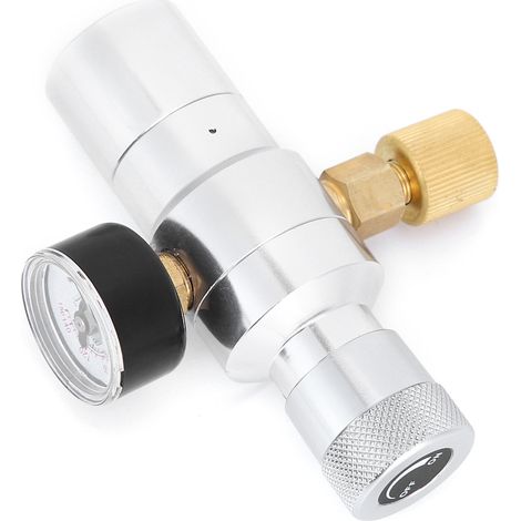 Détendeur CO2 compact pour fabrication maison de bière et eau gazeuse, aluminium, raccord MFL 3/8 pouce, 0-150 PSI (1/5)