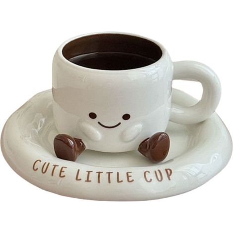3D-Keramikbecher mit Smiley – Lustige Kaffee- und Teetasse – Stilvolles Geschenk für Frauen und Freundinnen – Spülmaschinen- und mikrowellengeeignet