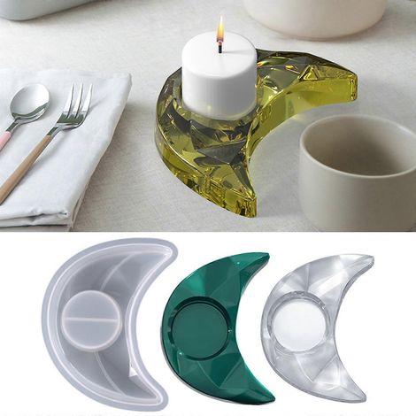 Moule porte-bougies pour la création de bougeoirs, plateau à bijoux, décoration de table pour mariage ou maison (1/4)