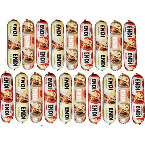 19 barrette miste da 1 kg per cani ENDI, con l'83% di carne.