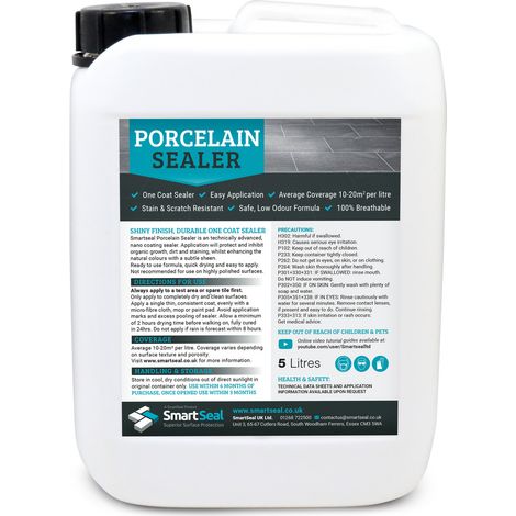 Porcelain Sealer - One-coat, easy application, stain & scratch resistant, 100% breathable - 5 Litre