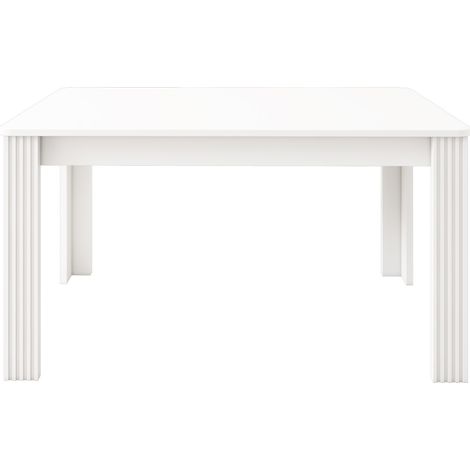 Tavolo da pranzo rettangolare bianco in pannello truciolare 116 x 65 x 75 cm MODENUIT (1/5)