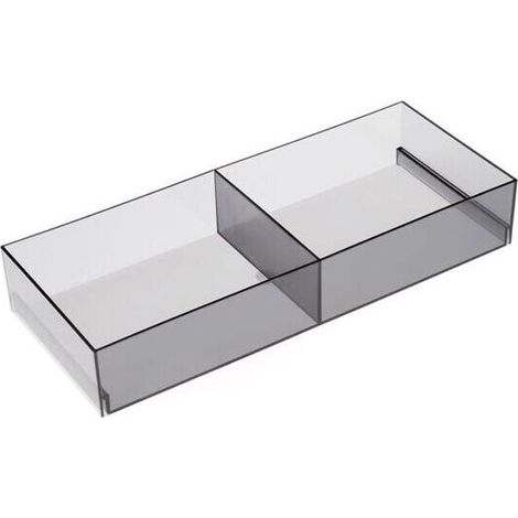 Reggimensola trasparente con supporto elegante effetto vetro satinato color opalino 85x30x52mm - 906 Reggimensola (1/2)