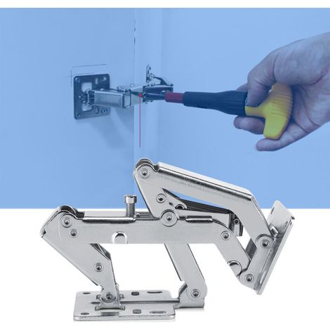 Charnière Hydraulique Pour Portes d'Armoire (16-40mm d'Épaisseur) - Fermeture Douce et Silencieuse, Angle 130-170° Modulable (1/5)