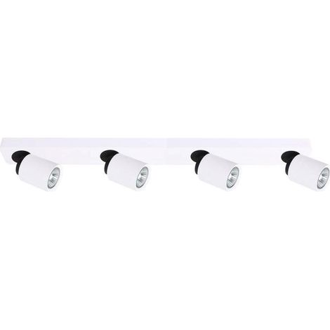 Italux Lucien - Faretti Moderni Bianco 4 Luci con Paralume Bianco, GU10
