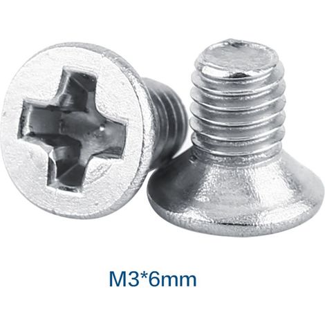 100 vis à tête fraisée acier inox SS304 M3x6 fixation assemblage boulonnerie (1/5)