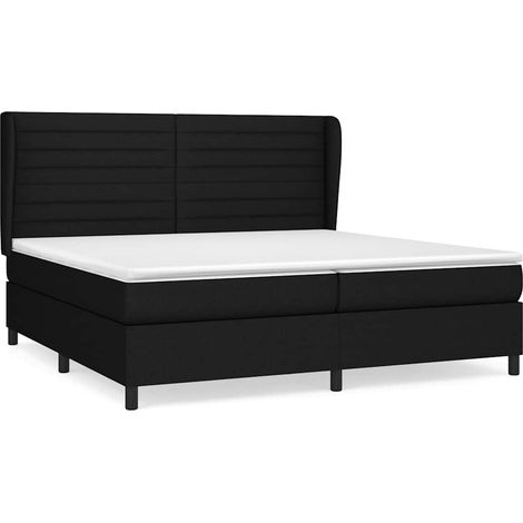 Maison Exclusive - Boxspringbett mit Matratze Schwarz 200x200 cm (1/5)