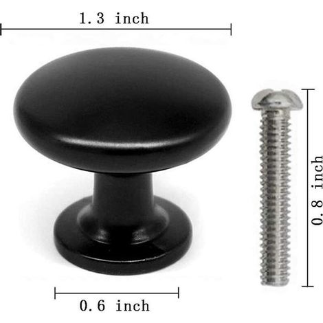 VURAHOME - 20PCS Boutons de Porte Boutons de Tiroir 30mm Poignées Vintage Armoires de Cuisine Placard Meubles Boutons (Noir) (1/4)