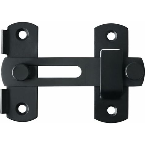 Verrou de porte intérieure, pêne double face, verrou à ressort en acier inoxydable avec vis de fixation, pêne noir pour portail, fenêtre, chambre