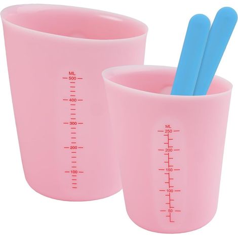2 Pièces Verre Doseur Silicone 250/500 ML (1/5)