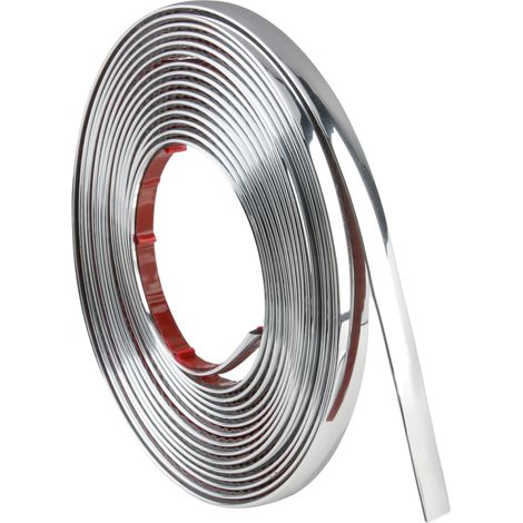 5m x 8mm Moulure Murale Autocollante Argent Effet Miroir Ruban adhésif électroplaqué argent effet miroir pour plafonds, murs, panneaux. Se décolle et se colle facilement. (1/5)