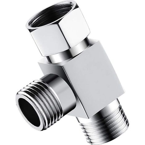 bras de douche traditionnel en métal , adaptateur en T , connecteur en T à 3 voies pour bidet et pulvérisateur à main (1/5)