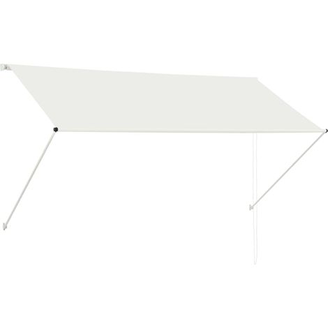 Auvent Marquise rétractable, Store Banne pour Jardin Balcon Terrasse, 250x150 cm Crème OIB6793E (1/5)