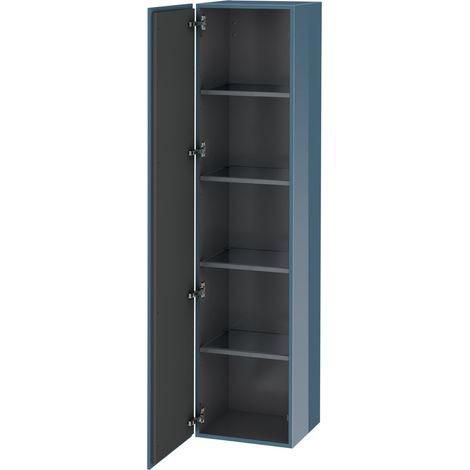 Mobile alto Duravit L-Cube L-Cube, larghezza 400 mm, profondità 363 mm, 1 anta, incernierato a sinistra, colorazione: Laccato lucido blu pietra - LC1180L4747 (1/4)