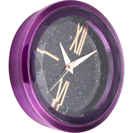 Autocollant décoratif intérieur pour horloge/montre électronique de voiture (violet) (1/5)