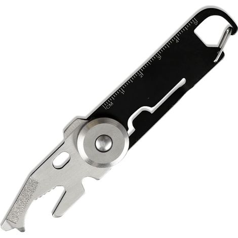 Outil multifonction EDC avec mousqueton et porte-clés, mini ouvre-bouteille multifonction 10 en 1, clé et tournevis pour la randonnée, le camping, les voyages et le vélo, par SkyFox. (1/5)