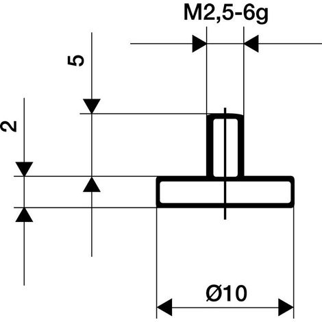 Palpeur D. 30 mm plan M25 acier adapté à horloges de mesure KÄFER