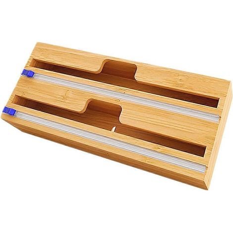 Distributeur de rangement 3 en 1 pour papier aluminium, film alimentaire et papier sulfurisé, pour tiroirs