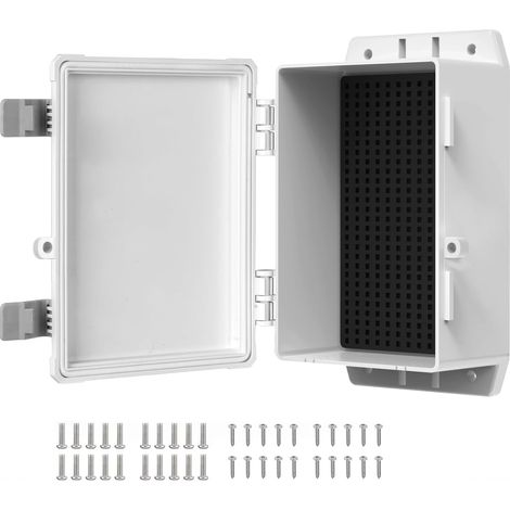 Boîte de jonction électrique étanche pour extérieur, boîtier en plastique ABS résistant aux intempéries IP65 avec trous prédéfinis, boîtier de projet pour interrupteur et routeur avec panneau (1/5)