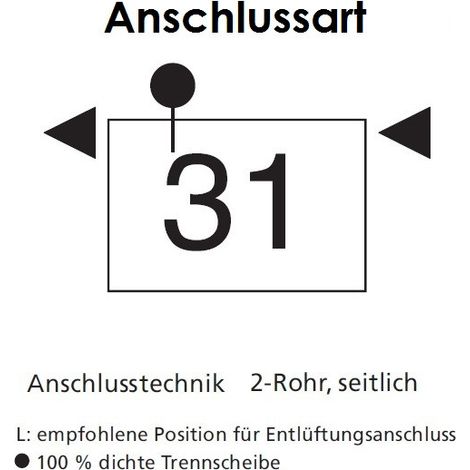 Arbonia Mehrpreis SRR, Anschl.-Art 31/31 wechsels. VL li+re/V+R oben/waagr.Stand. - 84974031 von Buderus
