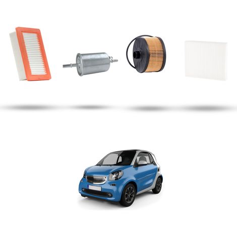 Kit tagliando 4 filtri compatibile con Smart Fortwo /Cabrio / ForFour (453) 0.9 80kw Dal 2016 (1/5)