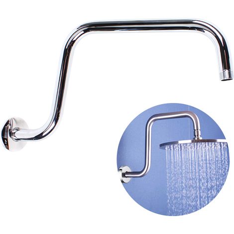 Shower Arm S Shape Gooseneck Stainless Steel Shower Head Extension Arm Bathroom (1/5)
