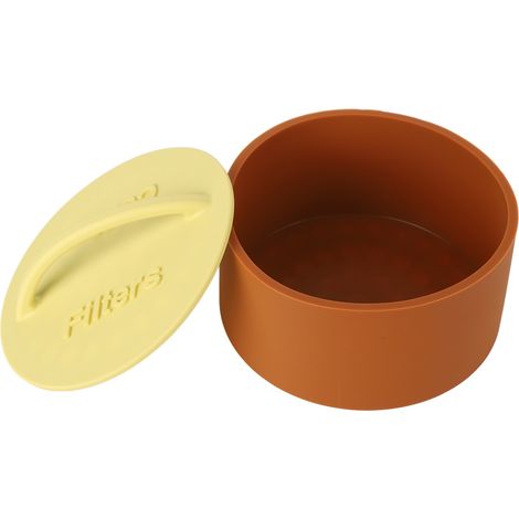 Leichter und staubdichter Silikon-Kaffeefilterhalter, runder Kaffeefilterspender für den Heimgebrauch, mit Karamell- und Ingwergeschmack. Ideal für Cafés. (1/5)